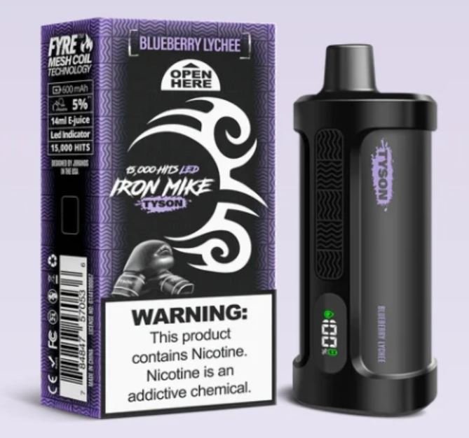 Step into the ring with the Blueberry Lychee Iron Mike Tyson 2.0 15000 Puffs Vape! This heavyweight champion in the vaping world is here to deliver a knockout punch of flavor and technology, making it your ultimate contender for the best vape experience.